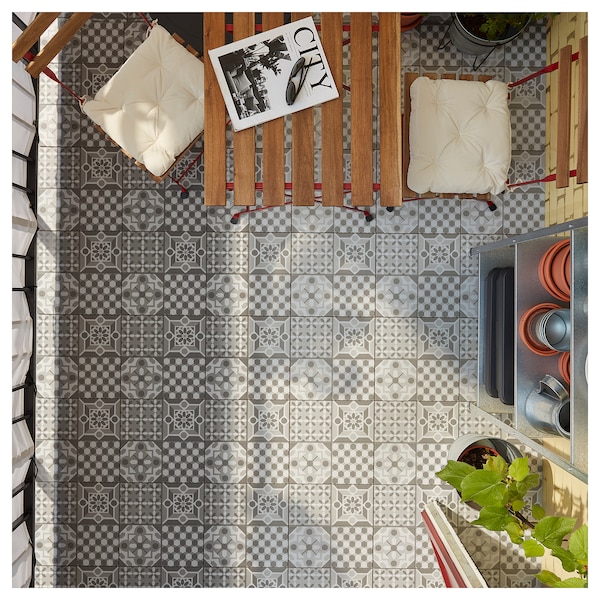 IKEA MÄLLSTEN decking, outdoor, indoor/outdoor, 9 sq feet, 9 pack Gray / White, Ikea Ireland | 9502ZYKLP