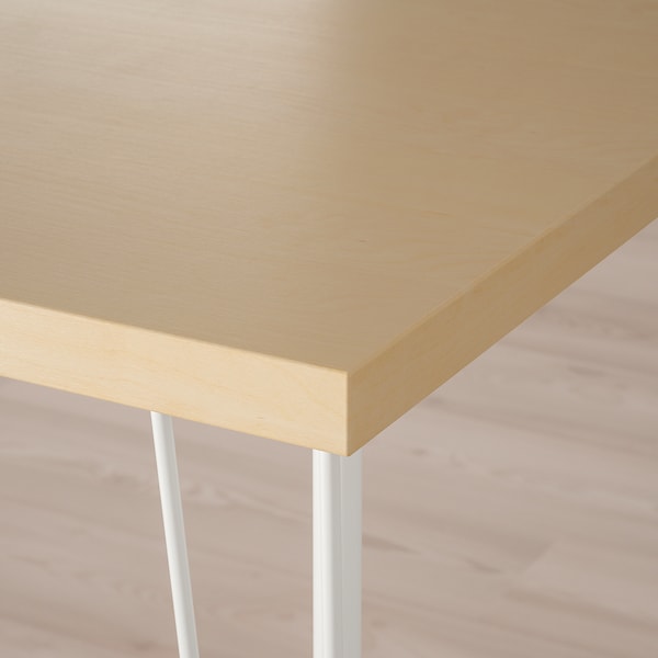 IKEA MÅLSKYTT / KRILLE desk, 55 1/8x23 5/8 in Birch / White, Ikea Ireland | 6341UXFKC