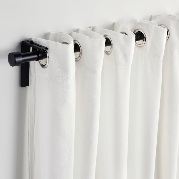 IKEA MOALINA curtains, 1 pair, 57x98 in White, Ikea Ireland | 9215IWUAJ