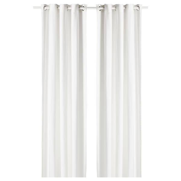 IKEA MOALINA curtains, 1 pair, 57x98 in White, Ikea Ireland | 9215IWUAJ
