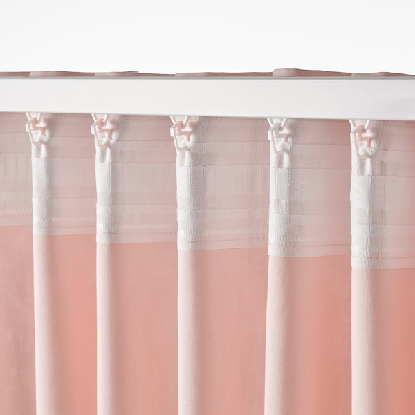 IKEA MOALISA curtains, 1 pair, 57x98 in Pale Pink / Pink, Ikea Ireland | 1769ATNEO