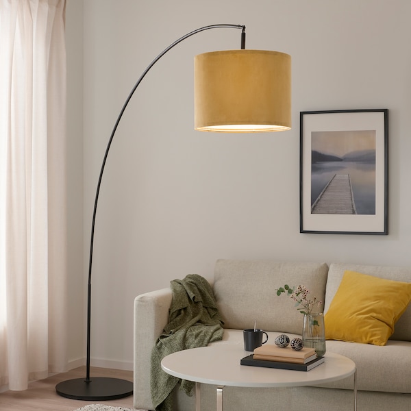 IKEA MOLNSKIKT lamp shade, 17 in Dark Yellow Velvet, Ikea Ireland | 3914XHRTU