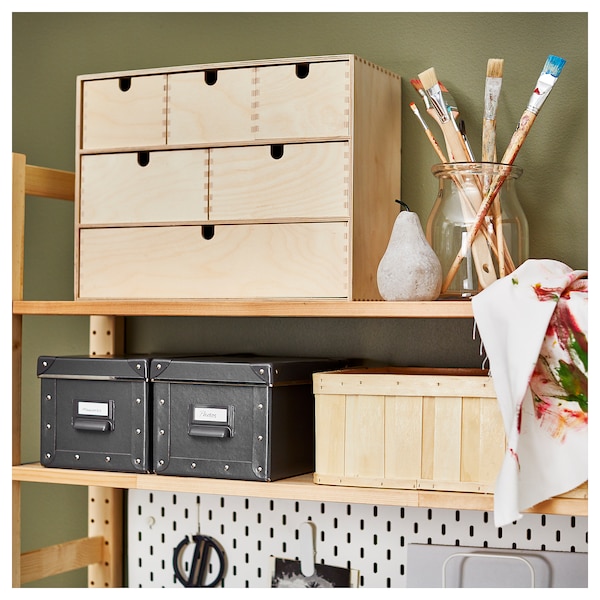 IKEA MOPPE mini storage chest, birch plywood, 16 ½x7x12 5/8 in, Ikea Ireland | 4013VBOTR