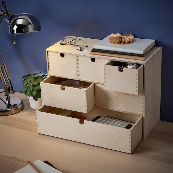 IKEA MOPPE mini storage chest, birch plywood, 16 ½x7x12 5/8 in, Ikea Ireland | 4013VBOTR