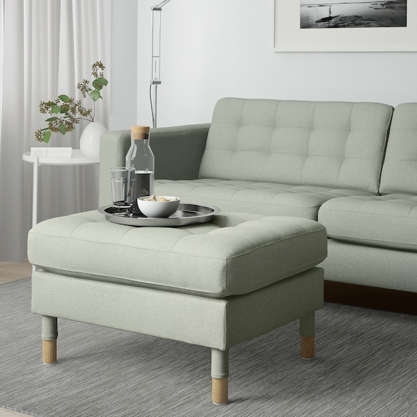 IKEA MORABO ottoman Gunnared Light Green / Wood, Ikea Ireland | 9620WCHIZ