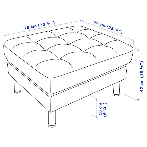 IKEA MORABO ottoman Gunnared Light Green / Wood, Ikea Ireland | 9620WCHIZ