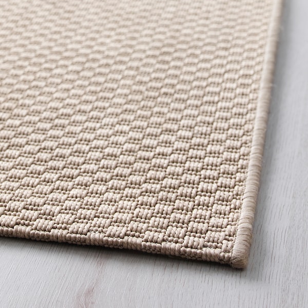 IKEA MORUM Rug flatwoven, in/outdoor, indoor/outdoor beige, 5 ' 3 inx7 ' 7 in Beige, Ikea Ireland | 1536SHOYA