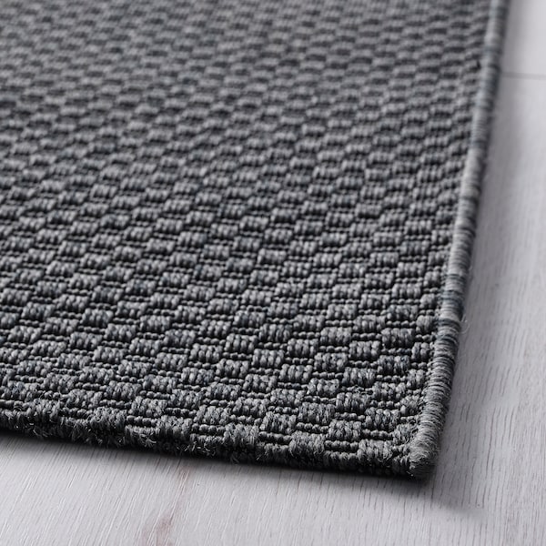 IKEA MORUM Rug flatwoven, in/outdoor, indoor/outdoor dark gray, Ikea Ireland | 1367ANZWB