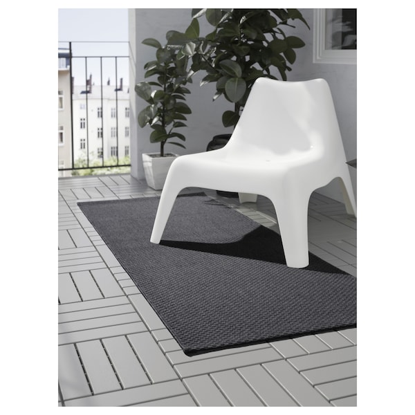 IKEA MORUM Rug flatwoven, in/outdoor, indoor/outdoor dark gray, Ikea Ireland | 1367ANZWB