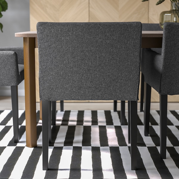 IKEA MÅRENÄS chair with armrests Black / Gunnared Dark Gray, Ikea Ireland | 6258VPCOW