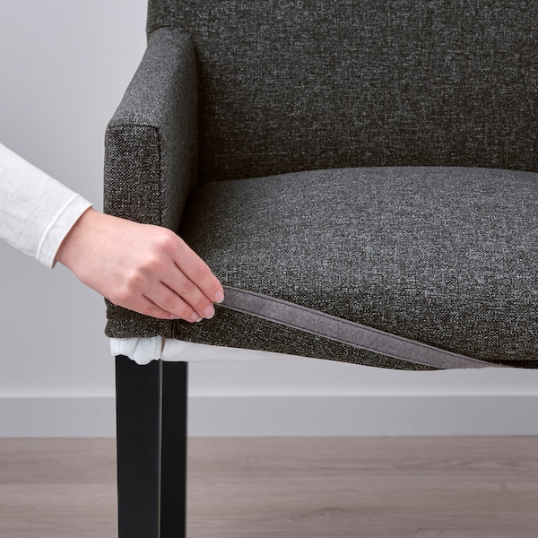 IKEA MÅRENÄS chair with armrests Black / Gunnared Dark Gray, Ikea Ireland | 6258VPCOW