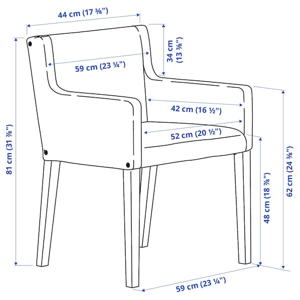 IKEA MÅRENÄS chair with armrests Black / Gunnared Beige, Ikea Ireland | 4659UMCOL