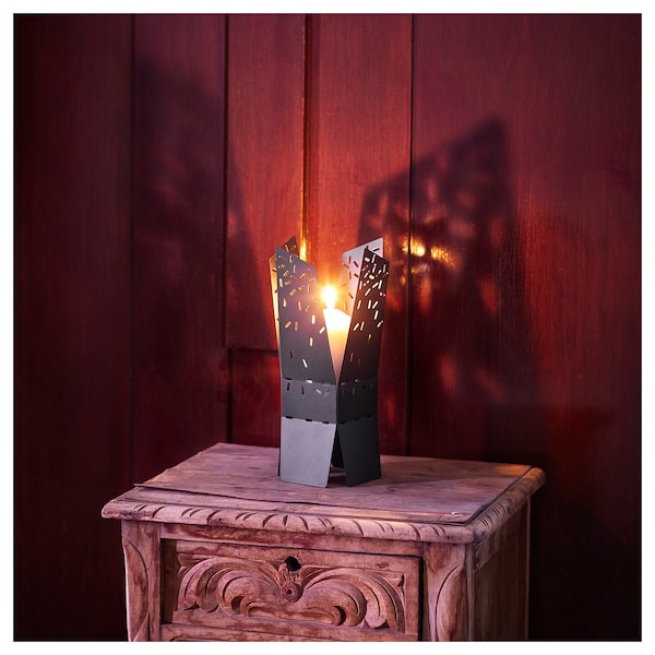 IKEA ÖMSESIDIG candle holder, black, 11 in, Ikea Ireland | 7864RUFDG