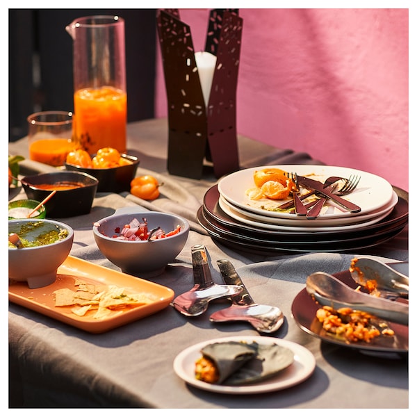 IKEA ÖMSESIDIG tray with 2 bowls, orange/gray, Ikea Ireland | 1759HBINU