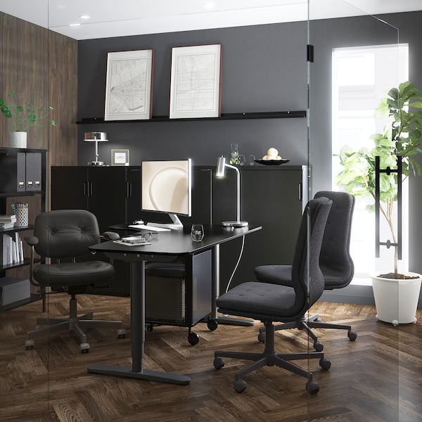 IKEA MULLFJÄLLET conference chair with casters Naggen Dark Gray, Ikea Ireland | 2569FRQNA