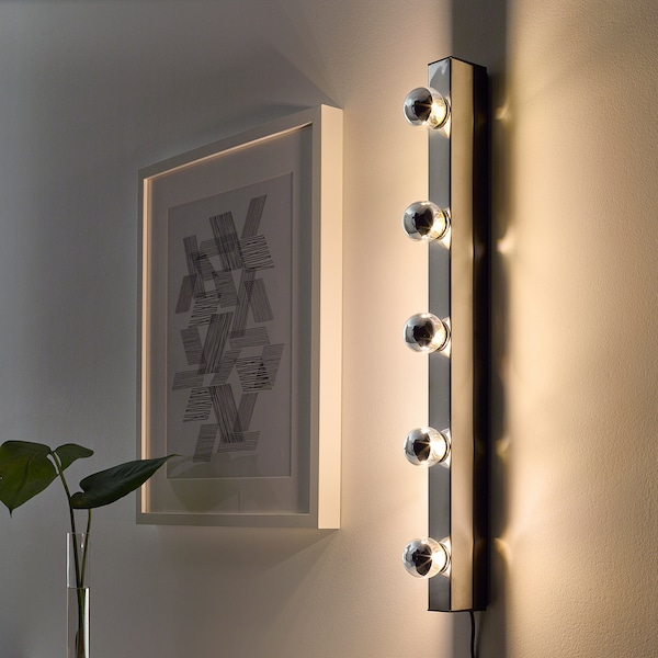 IKEA MUSIK wall lamp, chrome plated, Ikea Ireland | 3769BYCUL