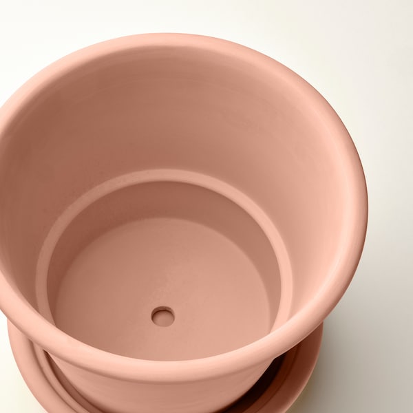 IKEA MUSKOTBLOMMA plant pot with saucer, indoor/outdoor terracotta, 7 ½ in, Ikea Ireland | 7638LQTXW