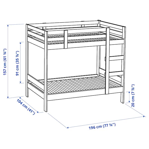 IKEA MYDAL bunk bed frame, Twin Pine, Ikea Ireland | 0892SBLYM