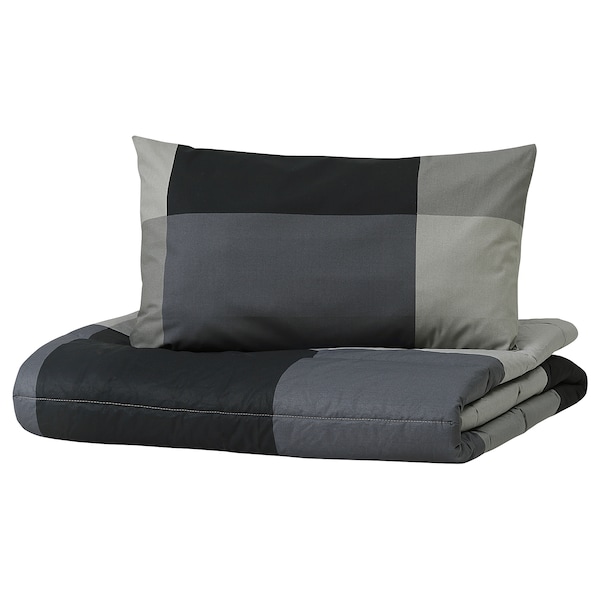IKEA MYRGRÅMAL comforter and pillowcase(s), Twin Black, Ikea Ireland | 1623IEAPL