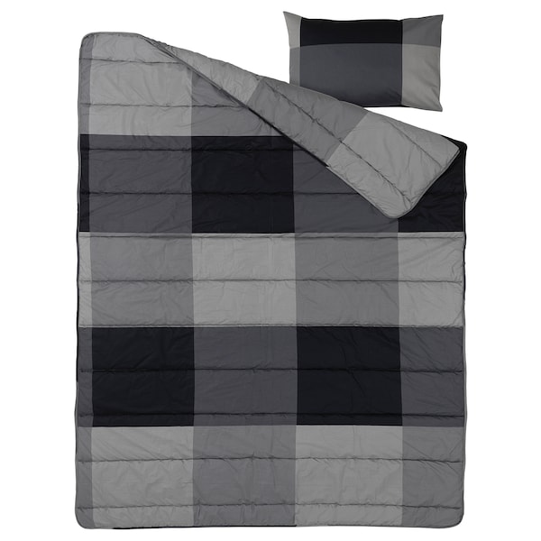 IKEA MYRGRÅMAL comforter and pillowcase(s), Twin Black, Ikea Ireland | 1623IEAPL