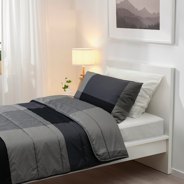 IKEA MYRGRÅMAL comforter and pillowcase(s), Twin Black, Ikea Ireland | 1623IEAPL