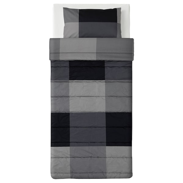 IKEA MYRGRÅMAL comforter and pillowcase(s), Twin Black, Ikea Ireland | 1623IEAPL