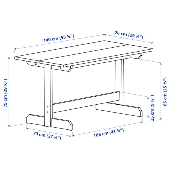 IKEA NACKANÄS table, acacia, 55 1/8x29 7/8 in, Ikea Ireland | 1539QSNJT