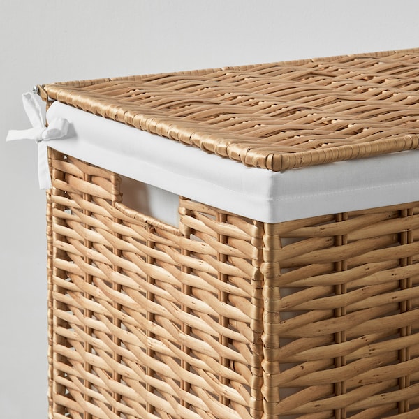 IKEA NATTGIBBA laundry basket, willow/handmade, 26 gallon, Ikea Ireland | 5470GHJDK
