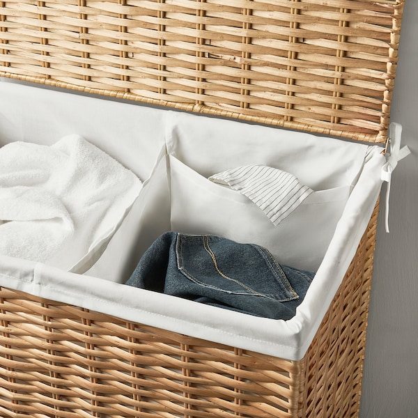 IKEA NATTGIBBA laundry basket, willow/handmade, 26 gallon, Ikea Ireland | 5470GHJDK