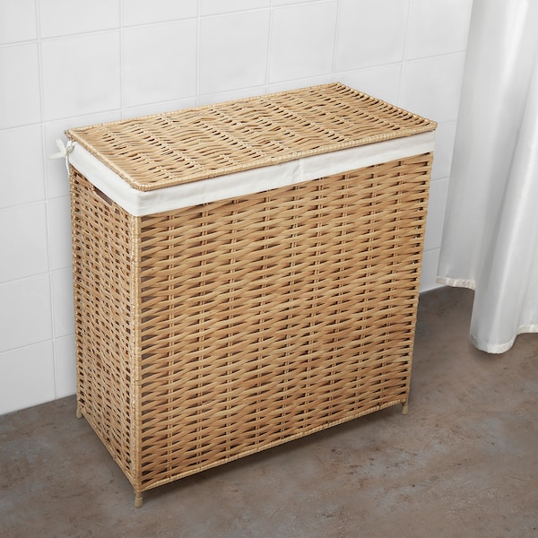 IKEA NATTGIBBA laundry basket, willow/handmade, 26 gallon, Ikea Ireland | 5470GHJDK
