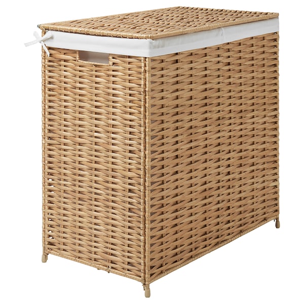 IKEA NATTGIBBA laundry basket, willow/handmade, 26 gallon, Ikea Ireland | 5470GHJDK