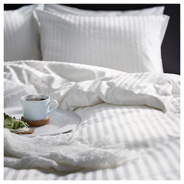 IKEA NATTJASMIN duvet cover and pillowcase(s), King White, Ikea Ireland | 8362MGFRP