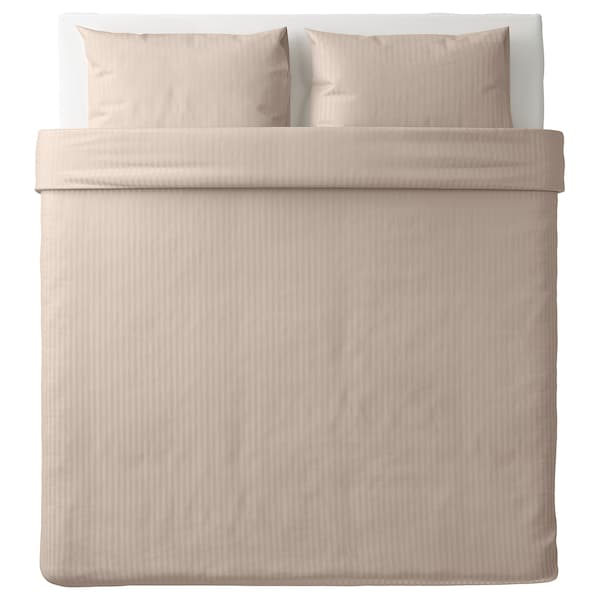 IKEA NATTJASMIN duvet cover and pillowcase(s), King Light Beige, Ikea Ireland | 5106XNGUR