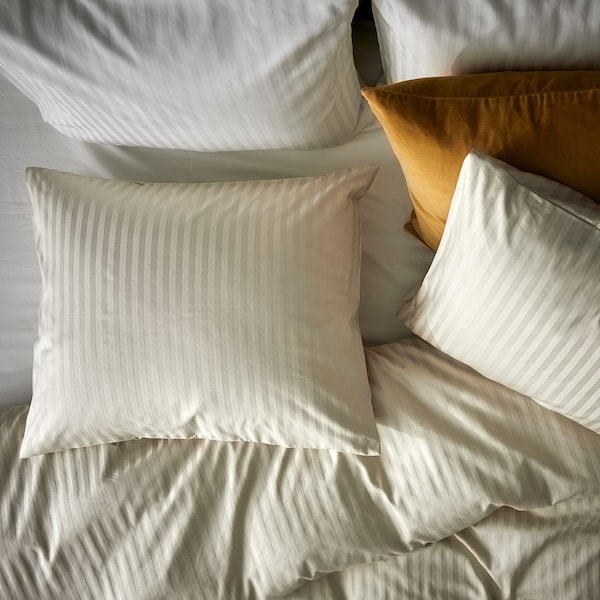 IKEA NATTJASMIN duvet cover and pillowcase(s), King Light Beige, Ikea Ireland | 5106XNGUR