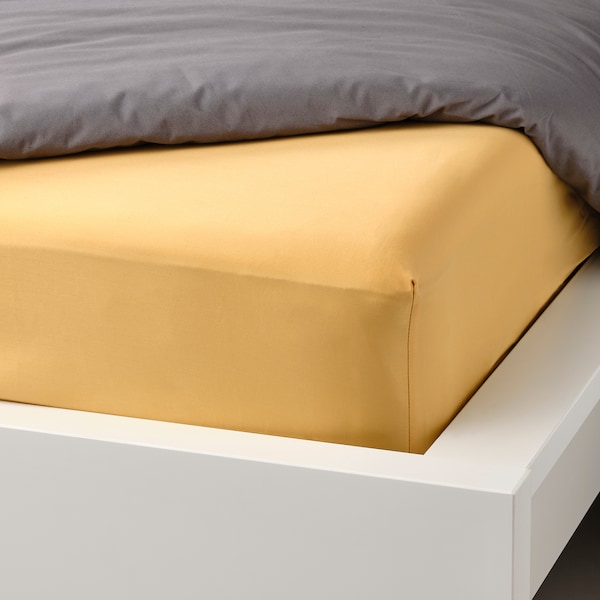 IKEA NATTJASMIN fitted sheet, King Yellow, Ikea Ireland | 0371RKABM