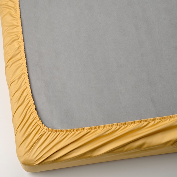 IKEA NATTJASMIN fitted sheet, King Yellow, Ikea Ireland | 0371RKABM