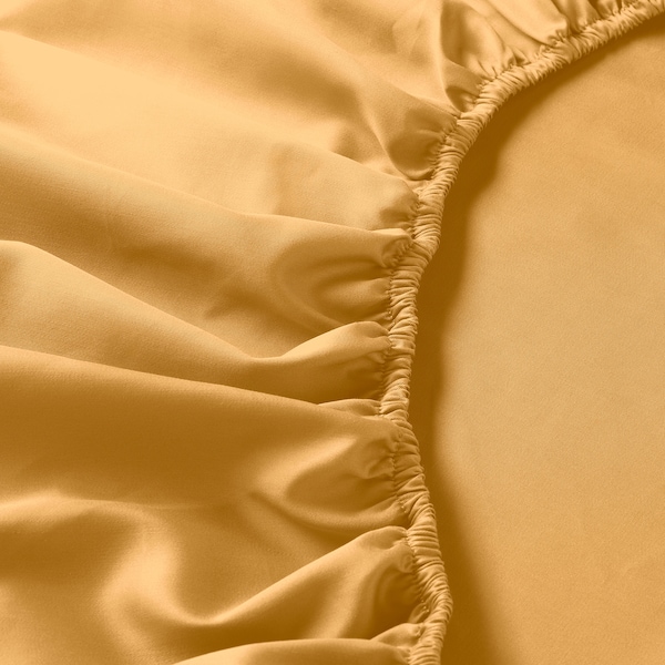 IKEA NATTJASMIN fitted sheet, Queen Yellow, Ikea Ireland | 8903GDBHY