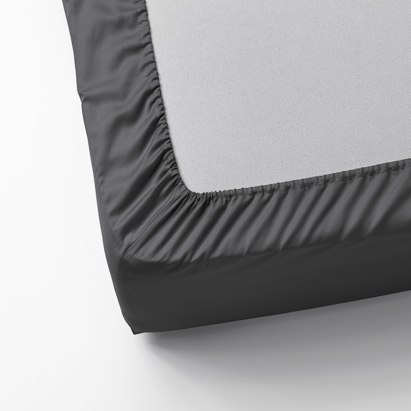 IKEA NATTJASMIN fitted sheet, Twin Dark Gray, Ikea Ireland | 1837GOKTY