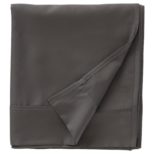IKEA NATTJASMIN flat sheet, Full/Double Dark Gray, Ikea Ireland | 3690WQELU