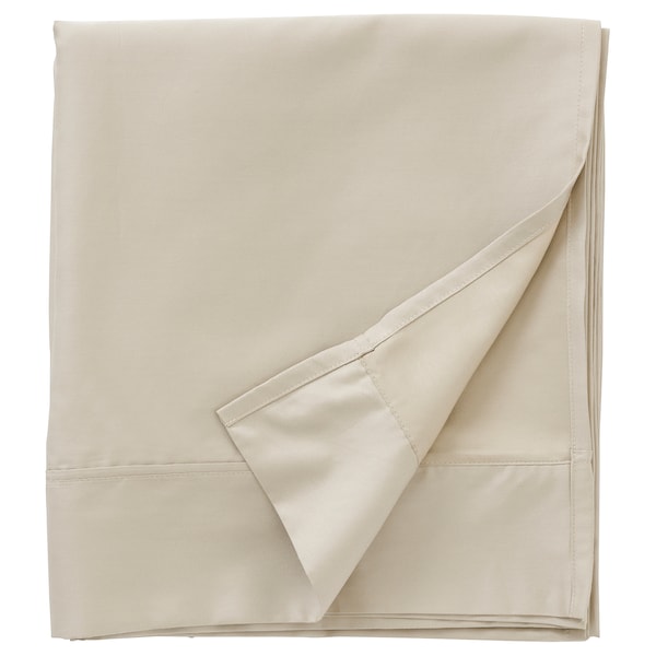 IKEA NATTJASMIN flat sheet, Queen Light Beige, Ikea Ireland | 5832GRLIZ