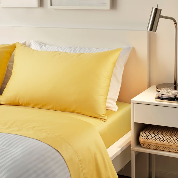 IKEA NATTJASMIN flat sheet, Queen Yellow, Ikea Ireland | 5230UKNCQ