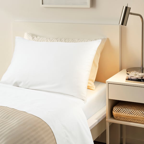 IKEA NATTJASMIN flat sheet, Twin White, Ikea Ireland | 9620BYLHV