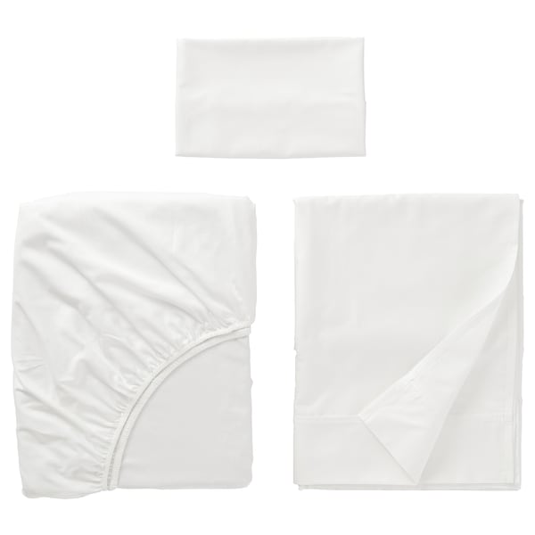 IKEA NATTJASMIN sheet set, Twin White, Ikea Ireland | 1642UMEZA