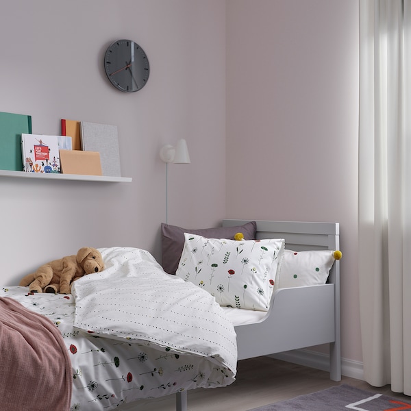 IKEA NATTSLÄNDA duvet cover and pillowcase(s), floral pattern, Twin Multicolor, Ikea Ireland | 0274VDJNA