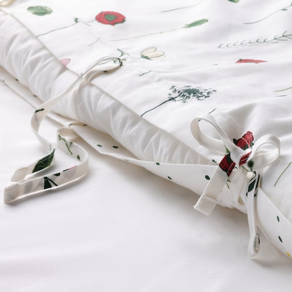 IKEA NATTSLÄNDA duvet cover and pillowcase(s), floral pattern, Twin Multicolor, Ikea Ireland | 0274VDJNA