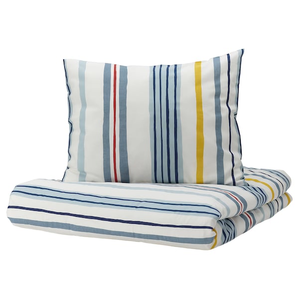 IKEA NATTSLÄNDA duvet cover and pillowcase(s), Twin Stripe Pattern / Multicolor, Ikea Ireland | 1326ZFQHI
