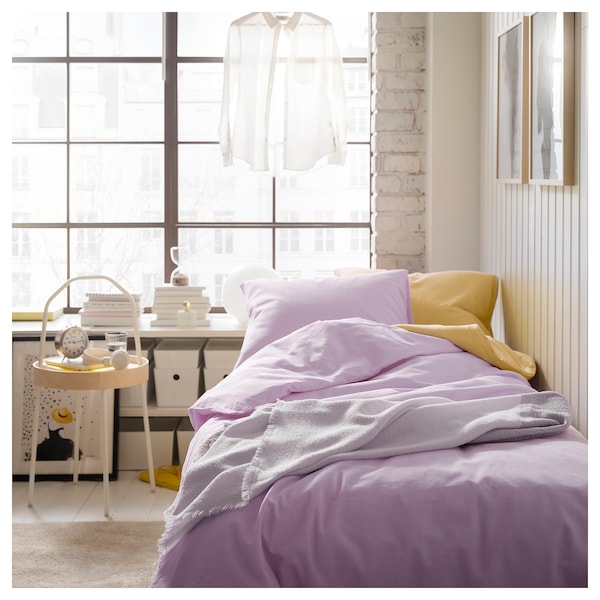 IKEA NATTSVÄRMARE duvet cover and pillowcase(s), Full/Queen (Double/Queen) Lilac, Ikea Ireland | 7534IBFGP