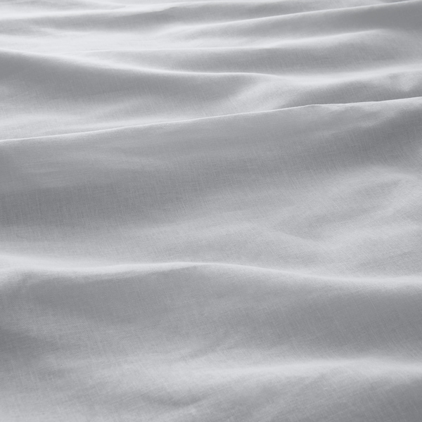 IKEA NATTSVÄRMARE duvet cover and pillowcase(s), King Light Gray, Ikea Ireland | 2435ZMPLE