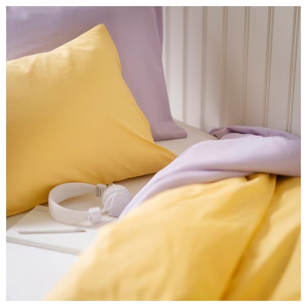 IKEA NATTSVÄRMARE duvet cover and pillowcase(s), Twin Yellow, Ikea Ireland | 1428KRDOE