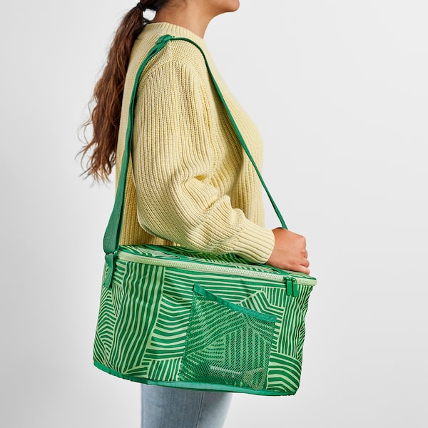 IKEA NÄBBFISK cooler bag, patterned/green, 14 ¼x10 ¼x8 ¾ in, Ikea Ireland | 6972UXRCY